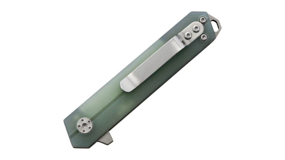 B'yondEDC Linear Folding Knife, 3.75in Closed, 2.63in, D2 Tool Steel, Stonewash Blade, Jade G10 Handle, SA1905DGS-TG