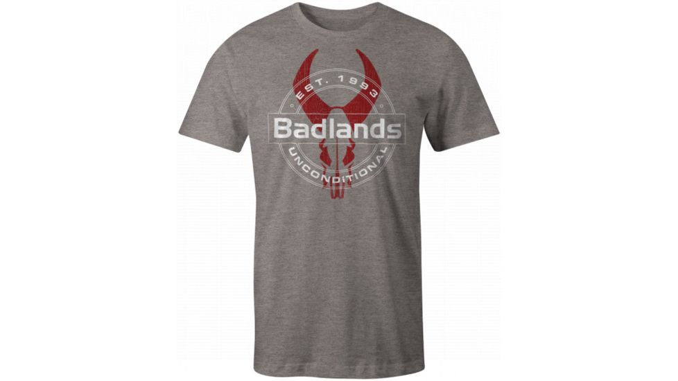 Badlands Unconditional Tee T-Shirt, Gray, Medium 21-36394
