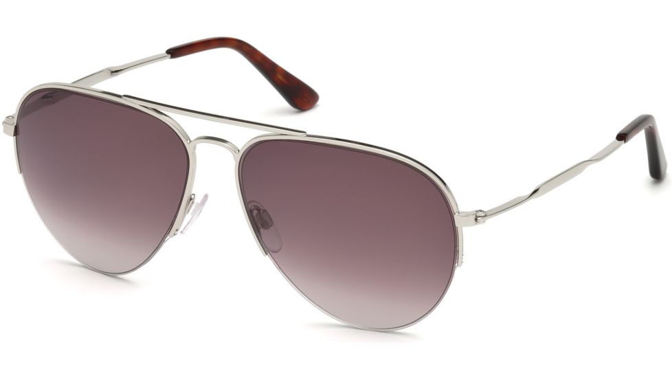Balenciaga BA0125 Sunglasses - Shiny Palladium Frame Color, Gradient Bordeaux Lens Color