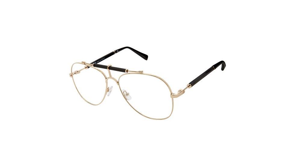 Balmain 1100 Progressive Prescription Eyeglasses - Frame Gold, Size 59/17mm BL110001