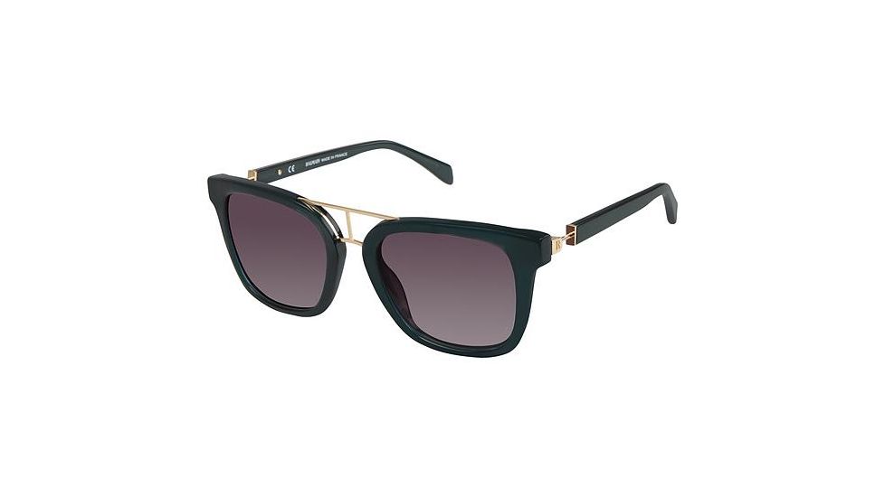 Balmain 2106 Sunglasses - Frame Green, Lens Color Gradient Grey, Size 52/20mm BL210604