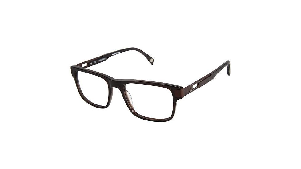 Balmain 3057 Single Vision Prescription Eyeglasses - Frame Brown Horn, Size 53/18mm BL305703
