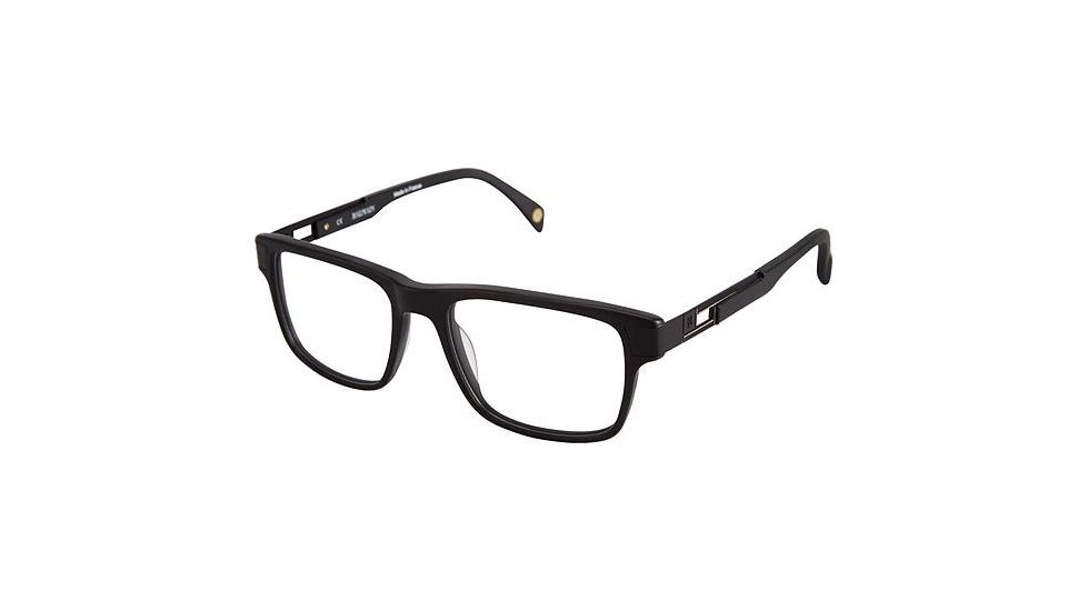 Balmain 3057 Single Vision Prescription Eyeglasses - Frame Matte Black, Size 53/18mm BL305701