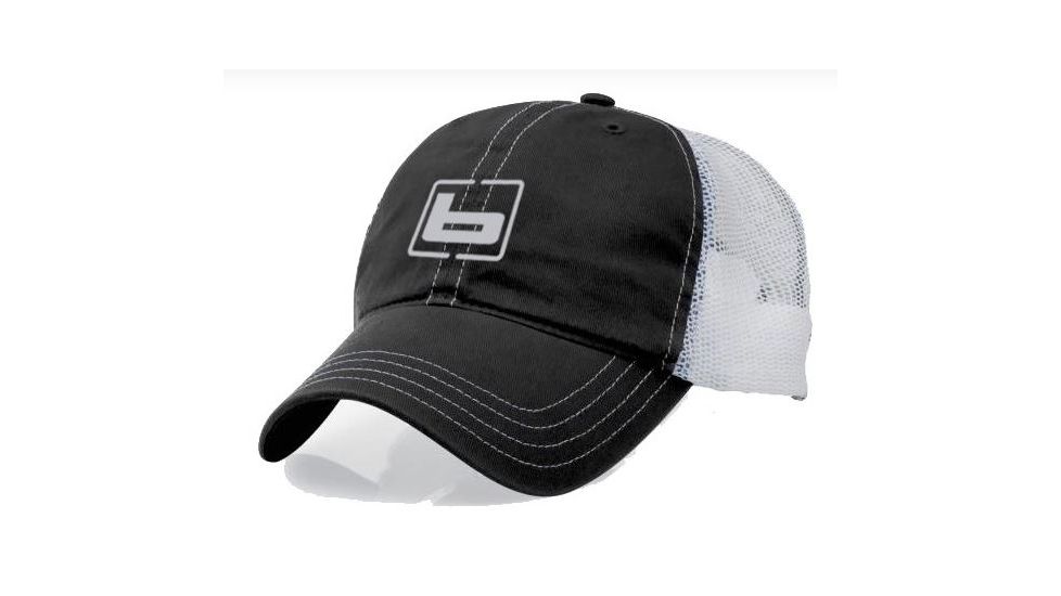 Banded Chino Twill Cap, Black/White B03556
