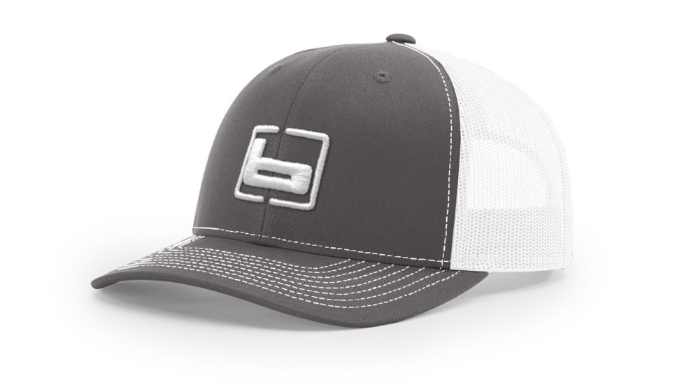 Banded Trucker Cap R112, Charcoal/White B03561