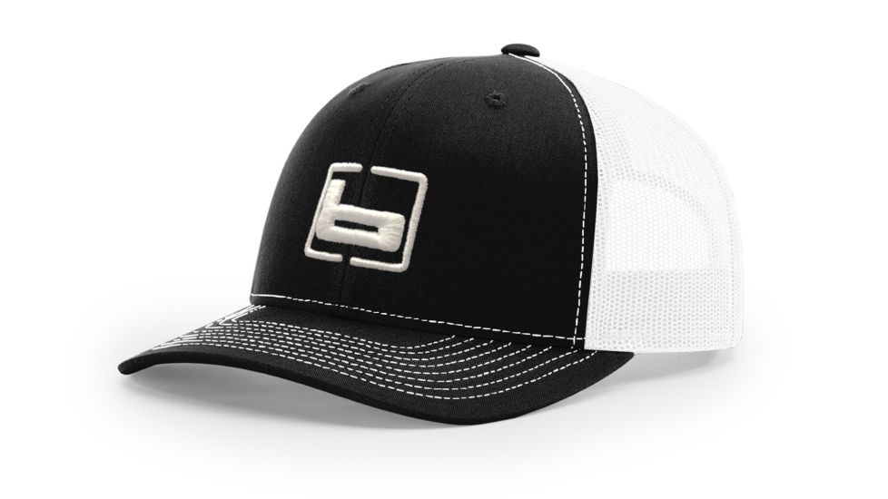 Banded Trucker Cap R112, Black/White B03562