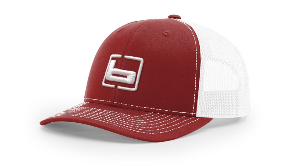 Banded Trucker Cap R112 Side Logo, Cardinal/White B03565