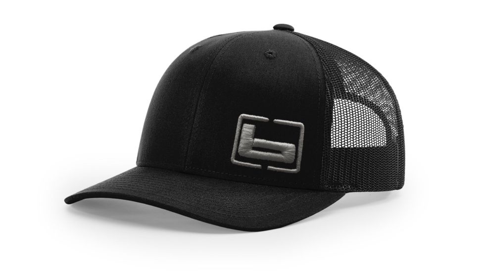 Banded Trucker Cap R112 Side Logo, Black/Black B03577