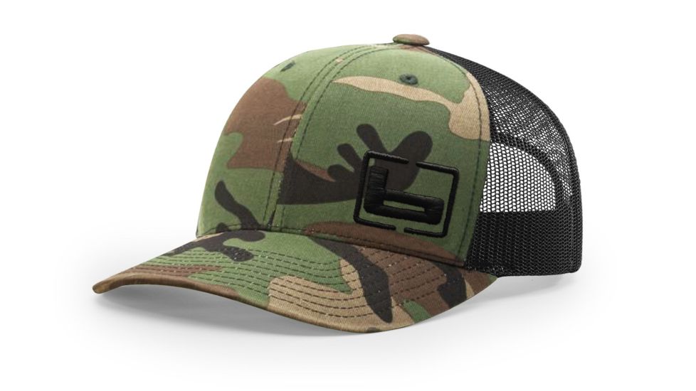 Banded Trucker Cap R112 Side Logo, Camo/Black B03578