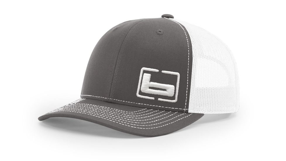 Banded Trucker Cap R112 Side Logo, Charcoal/White B03582