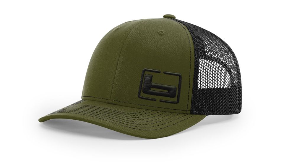 Banded Trucker Cap R112 Side Logo, Loden/Black B03584