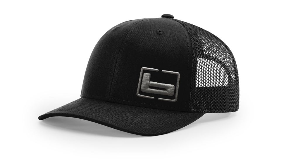 Banded Trucker Cap R112 Side Logo, Black/Charcoal B03586