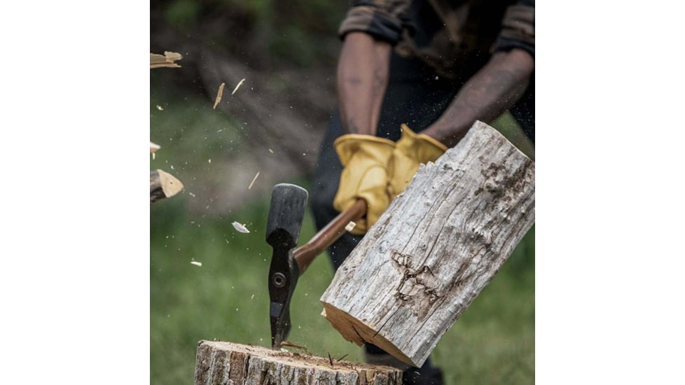 Barebones Woodsman Pulaski Axe, 24in Overall, 12in 1055HC Steel Axe Head w/ 3.75in Cutting Edge, Oiled Beech Wood Handle, HMS-2124