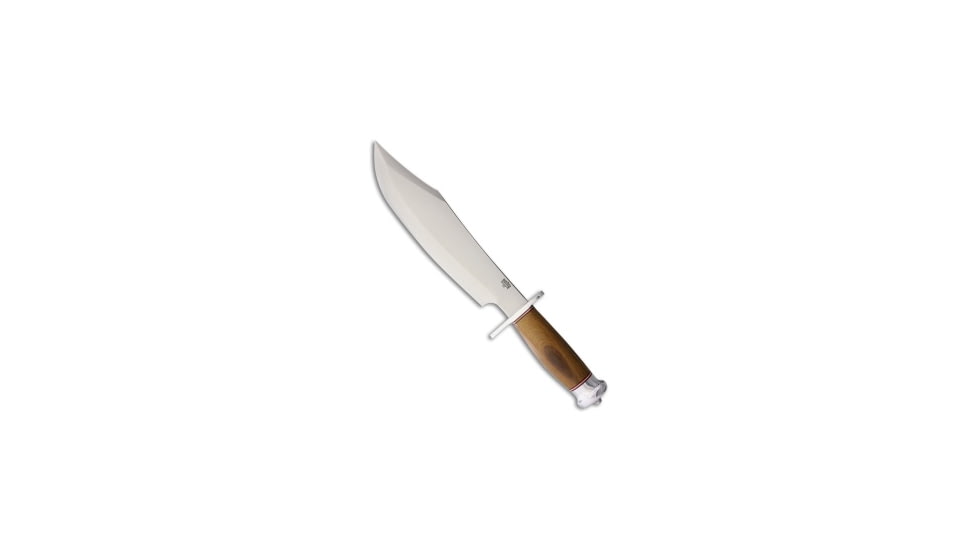 Bark River Bark River Shining Mountain Bowie Fixed Blade Natural Micarta 10.5" Satin, Brown, A2, adult, BHQ-74561