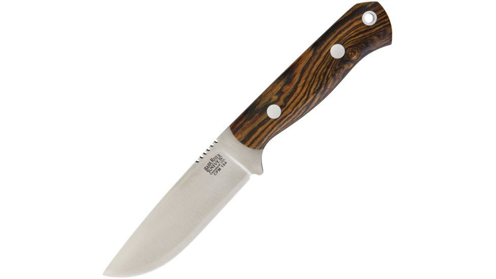 Bark River Bravo Necker II Bocote Fixed Blade Knife, 3.5in, Bocote Wood Handle BA07002WB