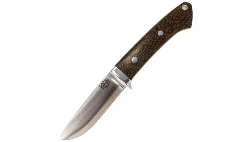 Bark River Classic Drop Point Hunter Grn Fixed Blade Knife, 02176MGC