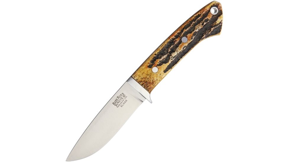 Bark River Featherweight Hunter Fixed Blade Knife, 3.125in, Antique Stag Bone Handle BA02140BAS
