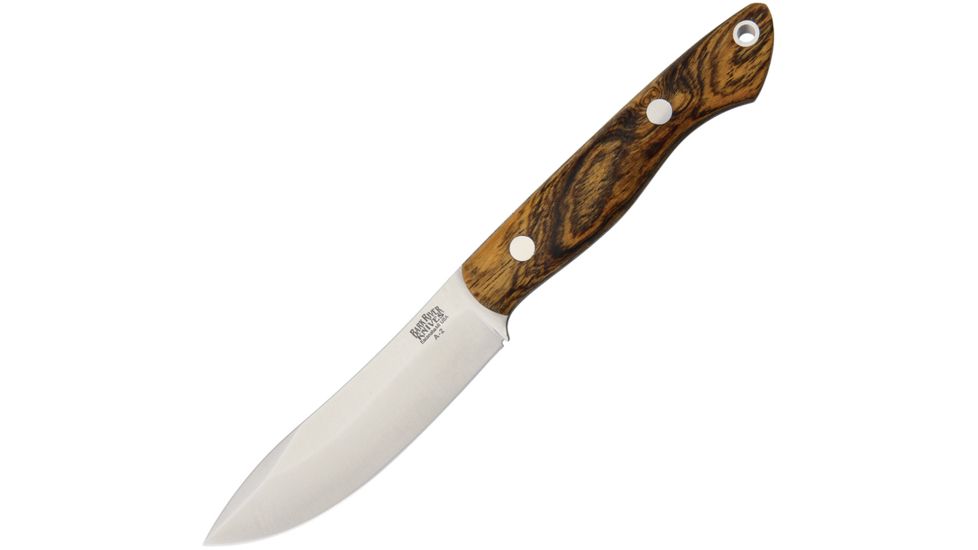 Bark River Mini Kalahari Bocote Wood Fixed Blade Knife, 3.625in, A2 Tool Steel, Bocote Wood Handle BA12012WB