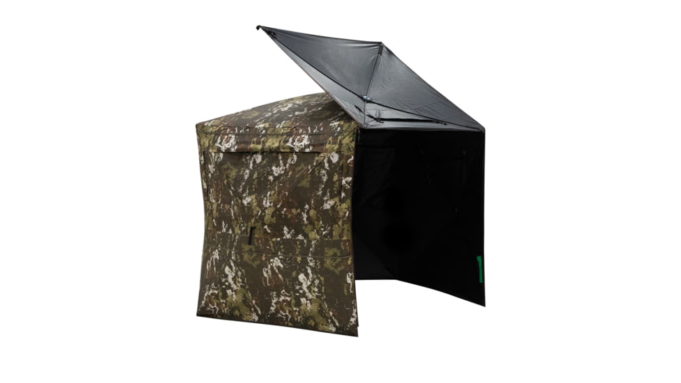 Barronett Blinds Spy 5, Portable Hunting Blind, 5-Sided Hub Blind, View-Through Mesh, Two Vertical Corner Doors, Crater Harvest, 72in x 84in x 84in, SP500CH, Crater Harvest, 72in x 84in x 84in, SP500CH