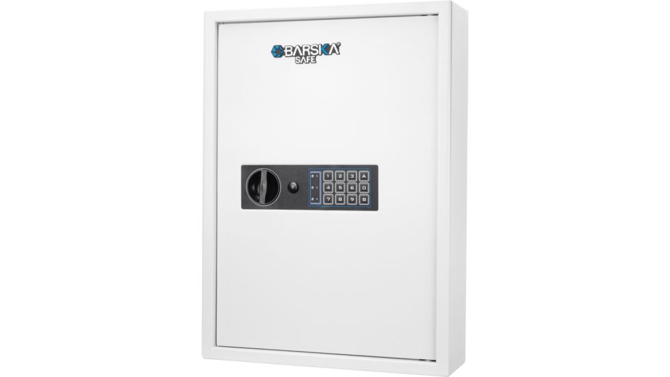 Barska 100 Key Cabinet Digital Wall  Safe, White, Medium AX13262
