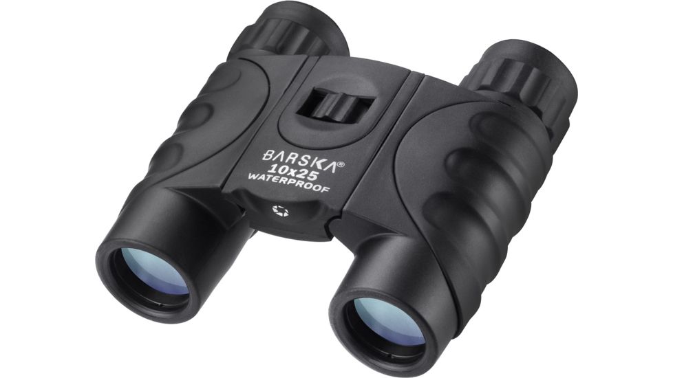 Barska 10x25mm Waterproof Compact Binocular, Black, Small AB12725