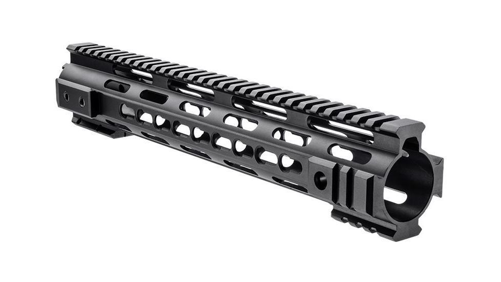 Barska 12 in AR Quad Rail w/ Key Mold System, KeyMod Mounting Slots, Free Floating Design, Black AW12688