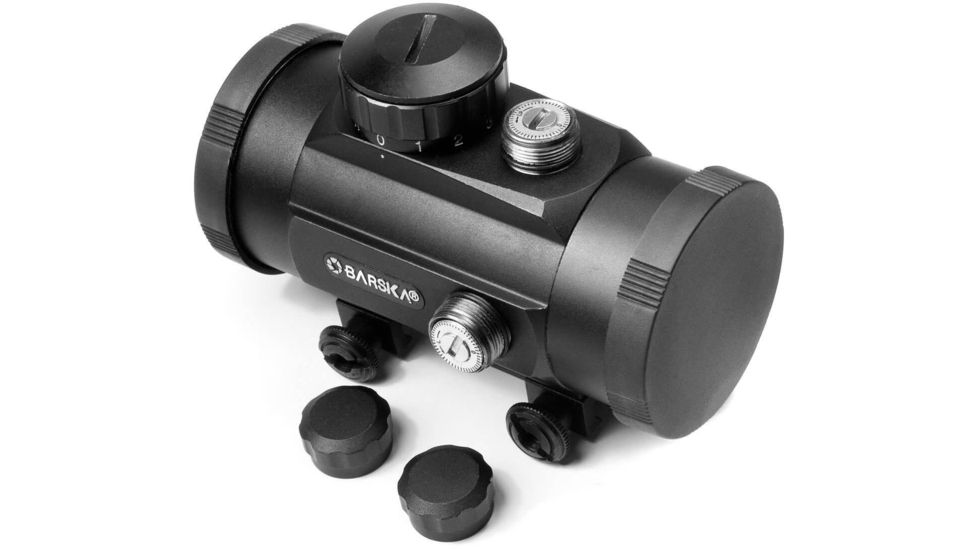 Barska 1x42mm Illuminated 5MOA Red Dot Scope, Black, Weaver Base - AC10330