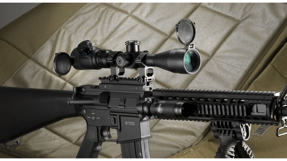 Barska 3-12x40 IR Point Black Side Parallax Rifle Scope, 3G IR Reticle, Black Matte
