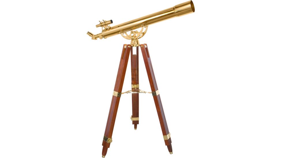 Barska 36x80mm Anchormaster Telescope, Sky &amp; Land Brass Scope w/ Mahogany tripod AE10824