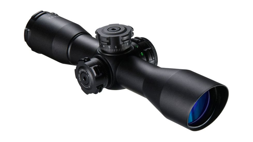 Barska 4x32, 1in. tube, mil dot IR reticle, with 1in. weaver rings, flip up covers, Black AC11876