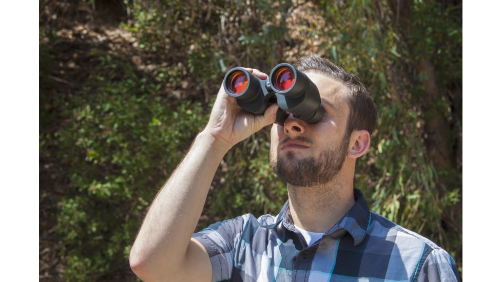 Barska 8x42 X Trail Reverse Porro Prism Binoculars w/ Ruby Lens, Black - AB10174