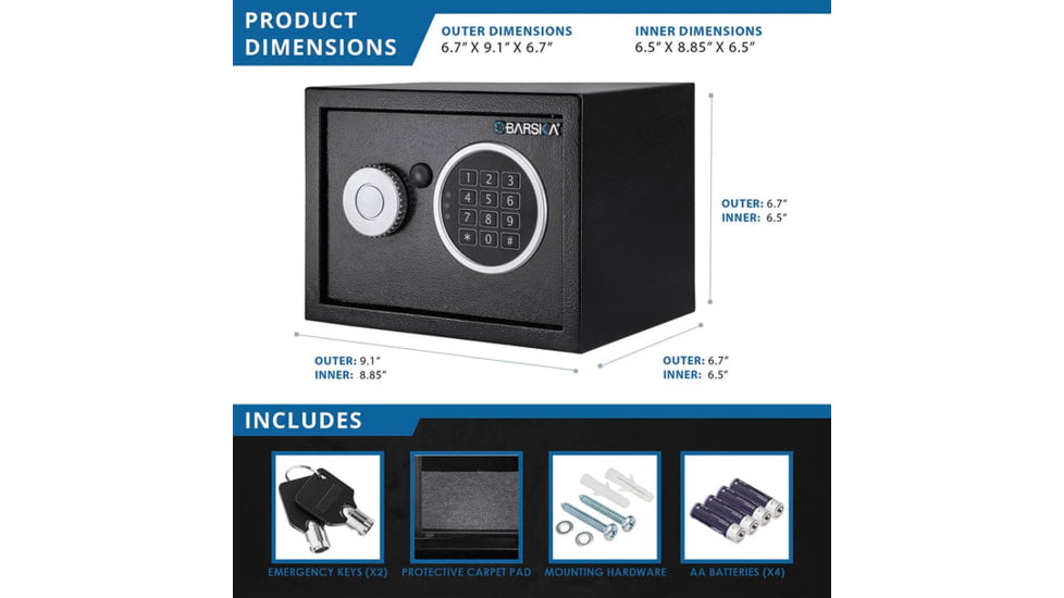 Barska 0.22 Cu. ft Digital Keypad Security Safe
