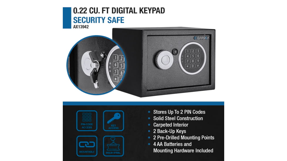 Barska 0.22 Cu. ft Digital Keypad Security Safe