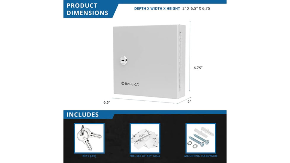 Barska 10 Capacity Fixed Position Key Cabinet