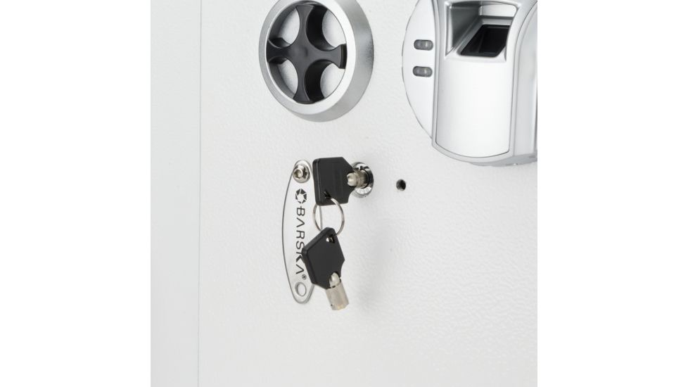 Barska Biometric Wall Safe, White, Medium AX13030