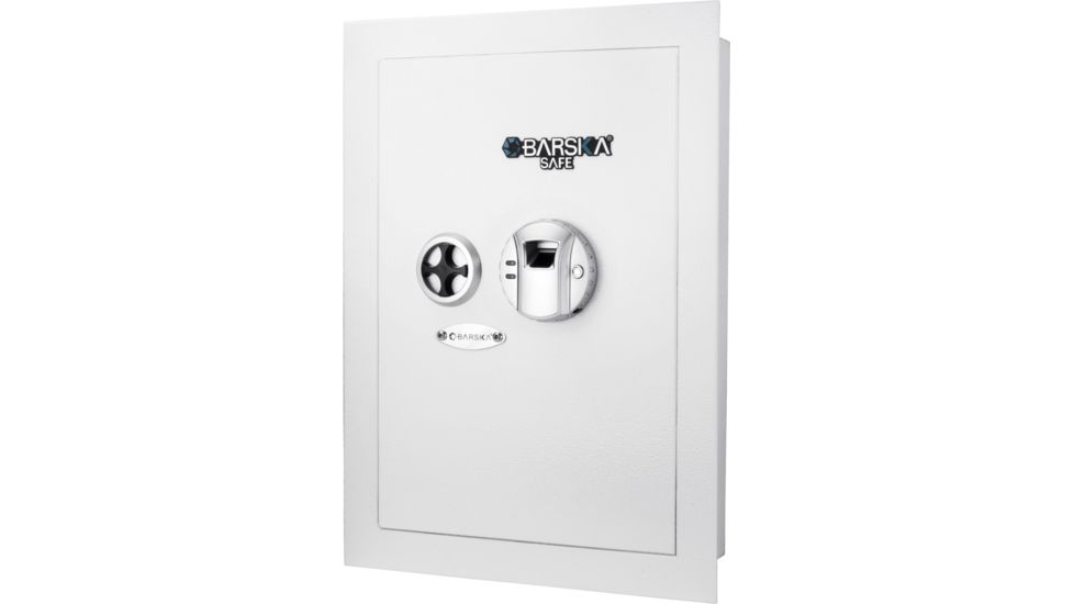 Barska Biometric Wall Safe, White, Medium AX13030