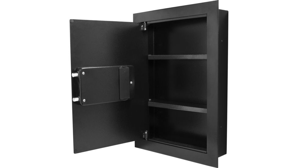Barska Biometric Wall Safe (Left Opening), Black, Medium AX13034