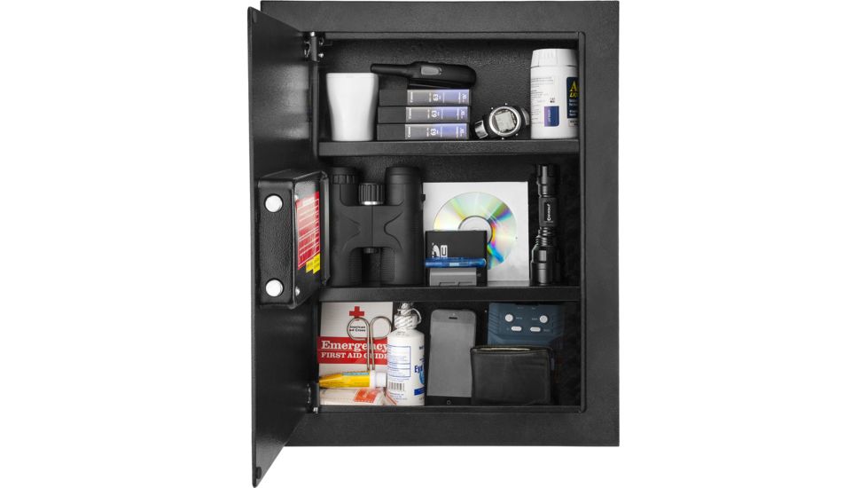 Barska Biometric Wall Safe (Left Opening), Black, Medium AX13034