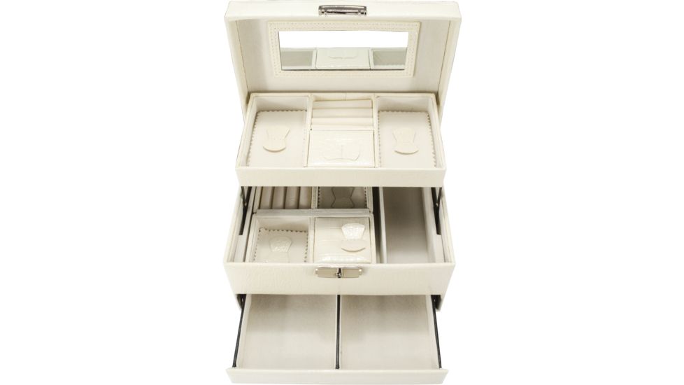Barska Cheri Bliss Jewelry Case JC-300,8x7.5x6in,Cream BF12502