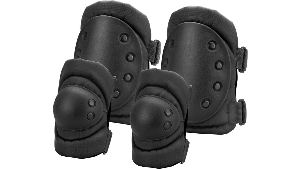 Loaded Gear CX-400 Elbow and Knee Pad Set, Elbow 5in. x 2in. x 6.5in., Knee 6.5in. x 2in. x 9 193855