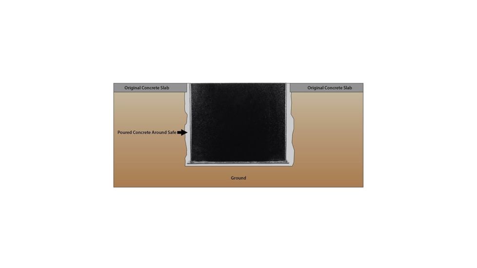 Barska Floor Safe With Combination  Lock, Black, Small AX13200