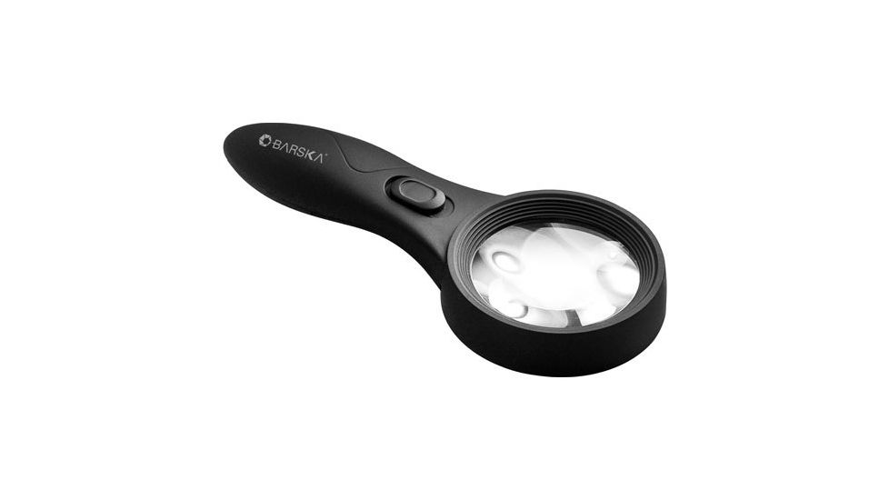 Barska 65mm 4x Magnifier Handheld w/ LED and UV Lights 