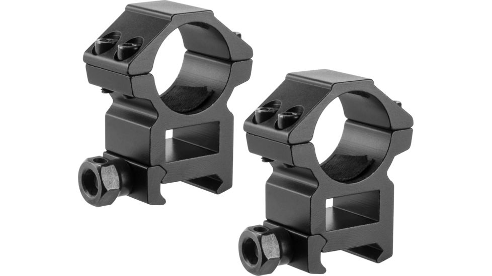 Barska High 1in Weaver Style HQ Rings, Black, Medium AI13186