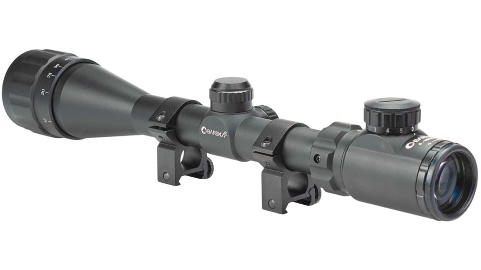 Barska IR Dot Varmint Rifle Scope, 4-16x40mm AO, 25.4 mm Tube, Green/Red Mil Dot Reticle, Matte, Black, Small, AC13568