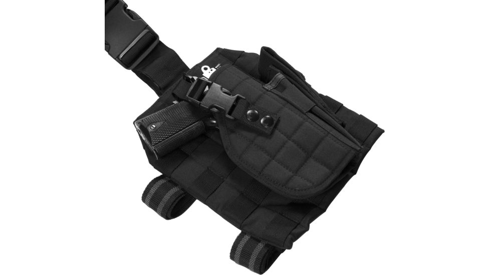 Loaded Gear VX-100 Tactical Vest and Leg Platform, Black BI12016