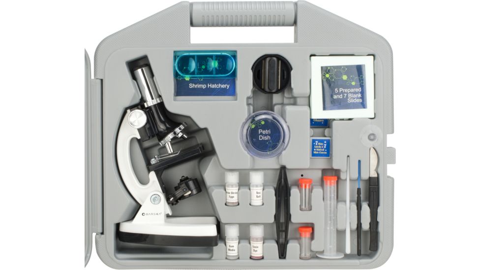 Barska Microscope Kit with Carrying Case, White, Small AY12938