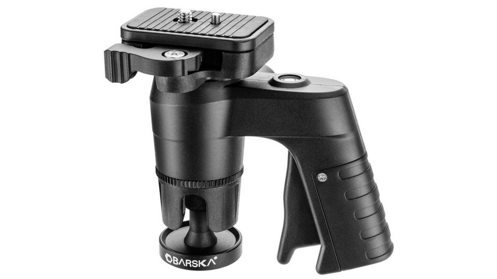 Barska Pistol Grip Tripod Head, 360 Degree Positioning Range, Black, Outer Size 4.5in x 4.5in x 2.5in AF12546