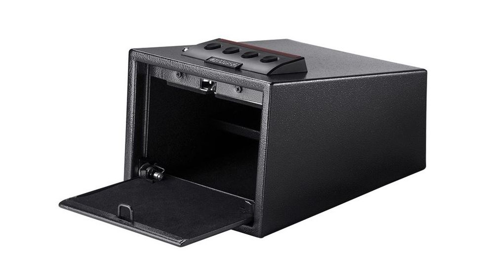 Barska Quick Access Electronic Keypad Safe, Silent Access Mode, Black, Outer Dimensions - 10.5 x 8.5 x 4.5 in AX12432