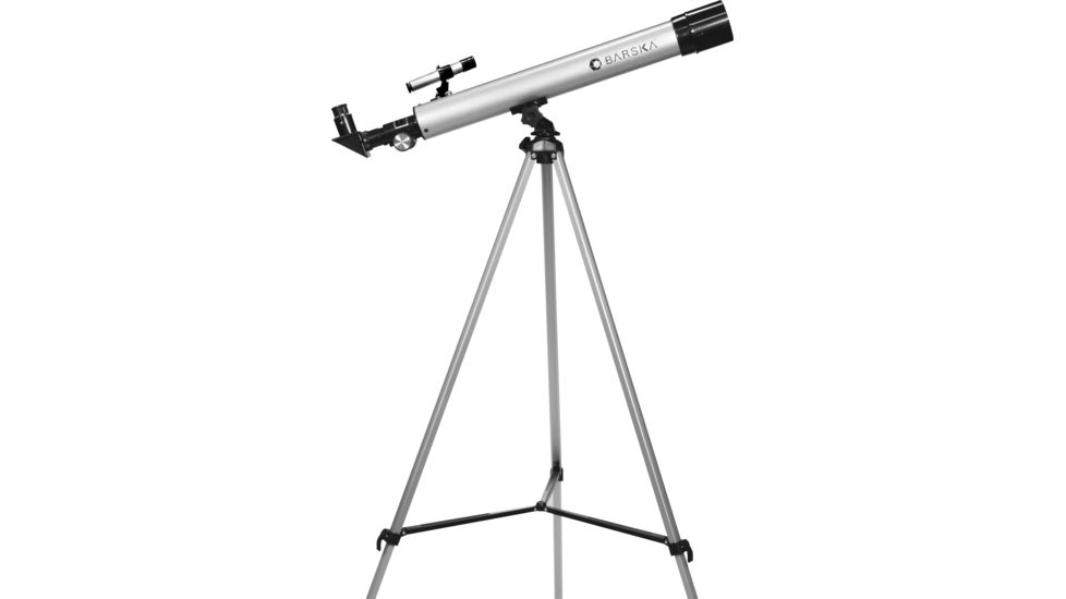 Barska Starwatcher 50x600 mm PH Refractor Telescope w/ Finderscope, 450 Power, Silver, AE10748