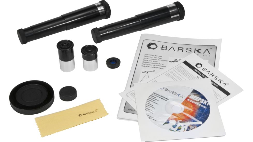 Barska Starwatcher 50x600 mm PH Refractor Telescope w/ Finderscope, 450 Power, Silver, AE10748